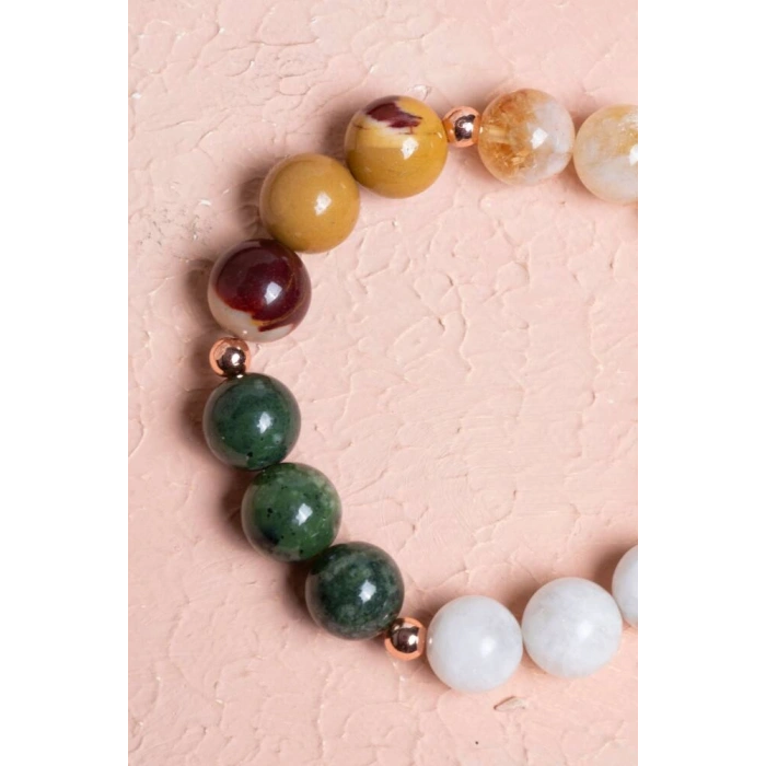 Sertifikalı  Doğal Taş Bileklik-Akrep Burcu