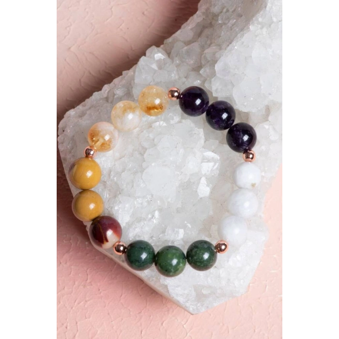 Sertifikalı  Doğal Taş Bileklik-Akrep Burcu