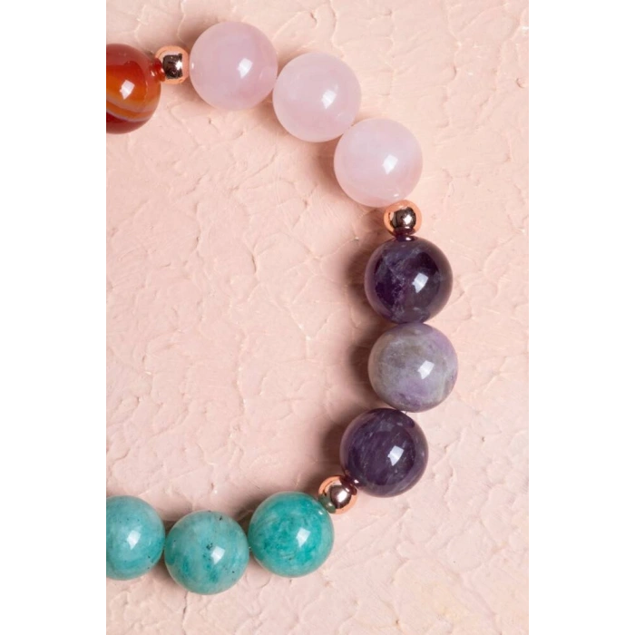 Sertifikalı  Doğal Taş Bileklik -Başak Burcu