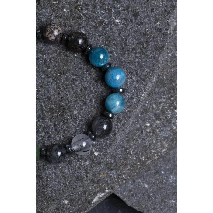 Sertifikalı Doğal Taş Bileklik/Boğa Burcu