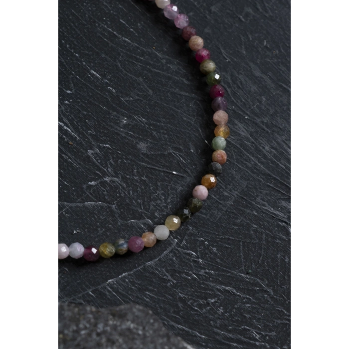 Sertifikalı Doğal Turmalin Taşlı Zarif Halhal