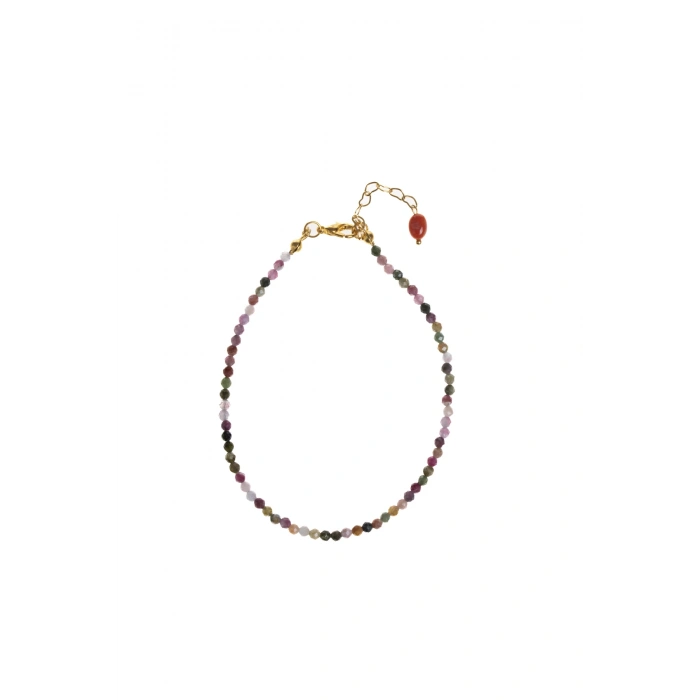 Sertifikalı Doğal Turmalin Taşlı Zarif Halhal