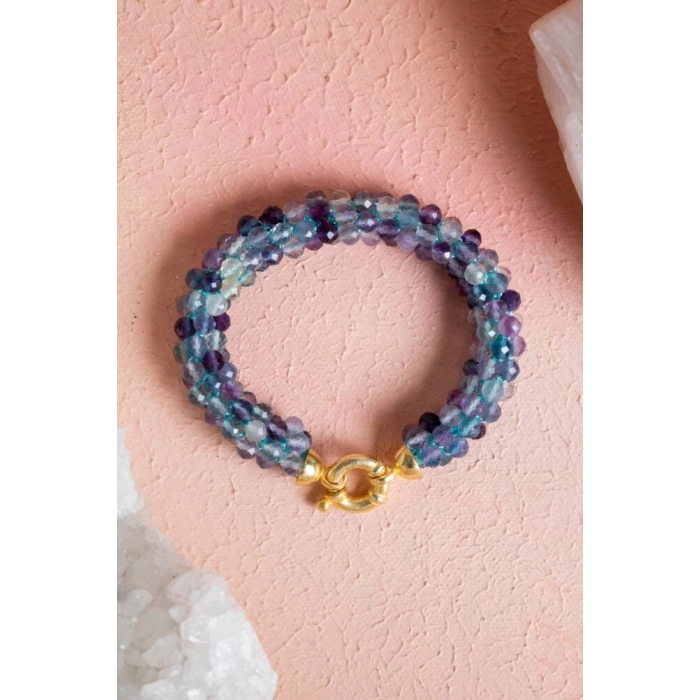 Sertifikalı El İşçiliği Örme Florit Gümüş Kapama Bileklik (SK:138)