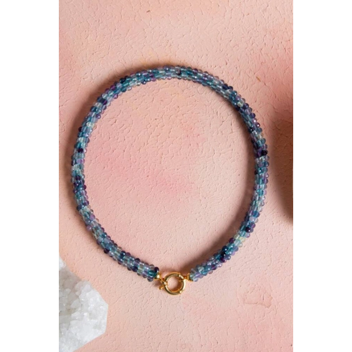 Sertifikalı El İşçiliği Örme Florit Gümüş Kapama Kolye (SK:137)