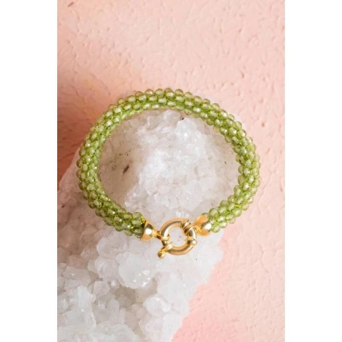 Sertifikalı El İşçiliği Örme Zebercet Gümüş Kapama Bileklik (SK:099)