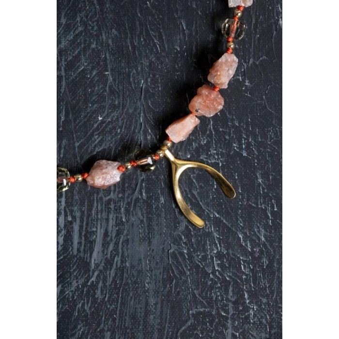 Sertifikalı Güneş Taşı Gümüş Aparat Kapama Doğal Taş Kolye