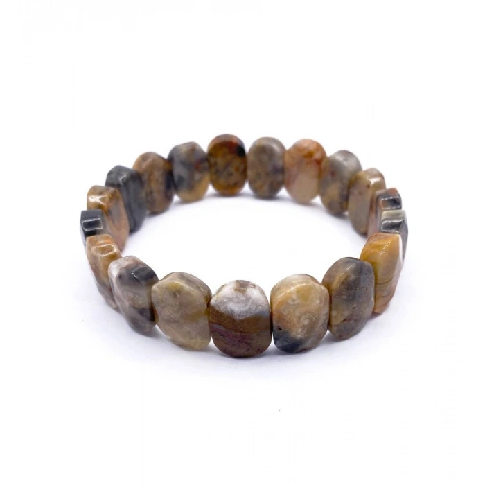 Sertifikalı Hakiki  Akik Doğal Taş Doğal Kesim Bileklik