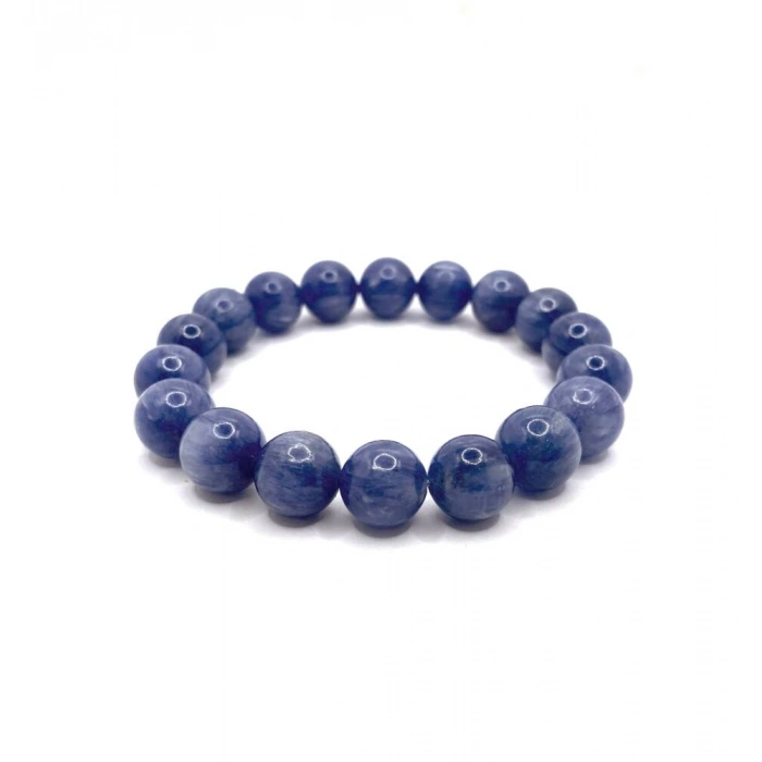Sertifikalı Hakiki Kyanit (kiyanit) Doğal Taş Bileklik 1.Kalite