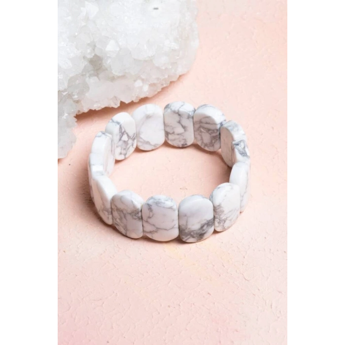 Sertifikalı Havlit  Geniş Kesim Doğal Taş Bileklik