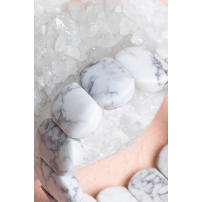 Sertifikalı Havlit  Geniş Kesim Doğal Taş Bileklik