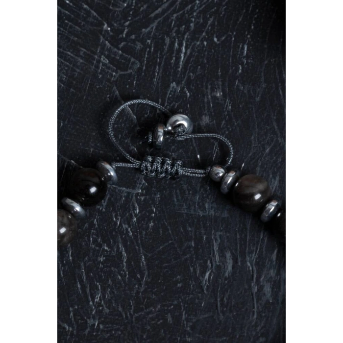 Sertifikalı Hematit ve Obsidyen Doğal Taş Bileklik