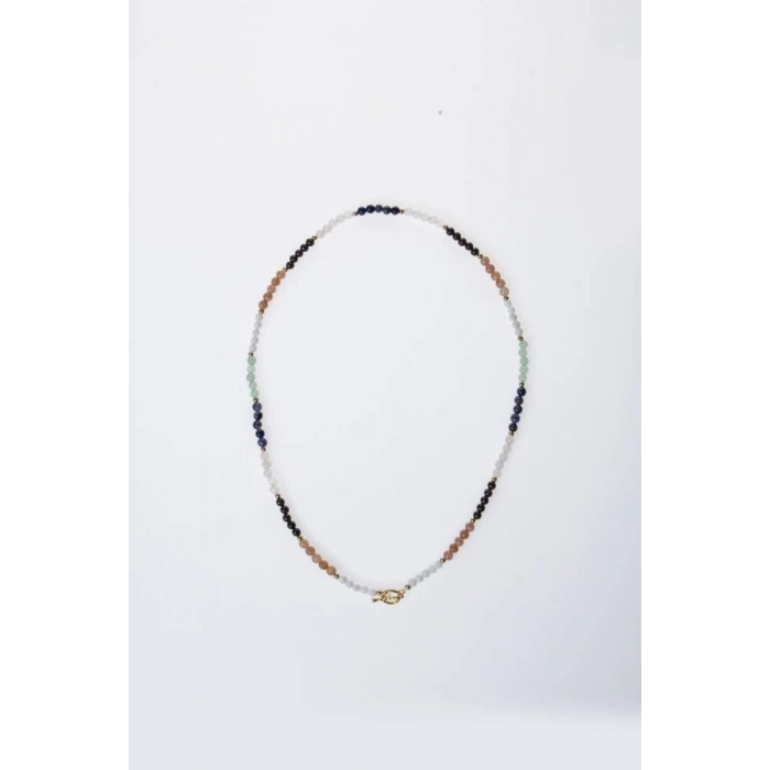 Sertifikalı İkizler Burcu Doğal Taş Kolye