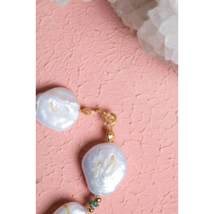 Sertifikalı İnci, Turkuaz Doğal Taş Bileklik