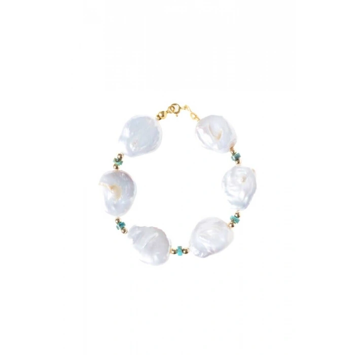 Sertifikalı İnci, Turkuaz Doğal Taş Bileklik
