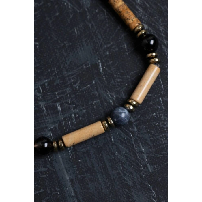 Sertifikalı Jasper ve Oğlak Burcu Doğal Taş Bileklik