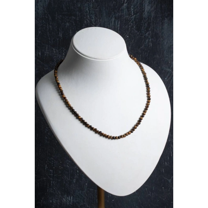 Sertifikalı Kaplan Gözü Doğal Taş Kolye