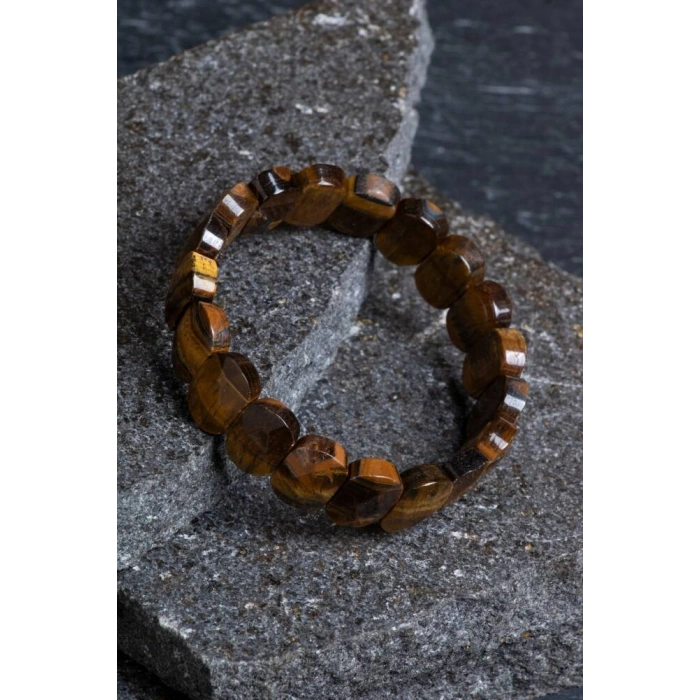 Sertifikalı Kaplan Gözü Geniş Kesim Doğal Taş Bileklik