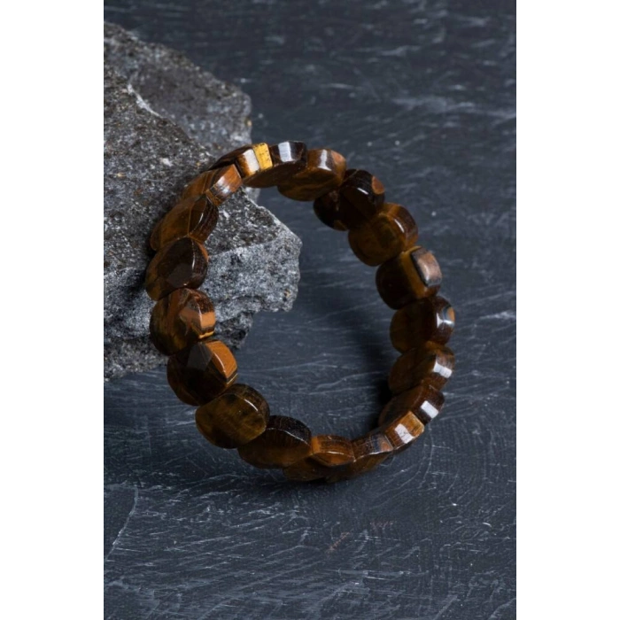 Sertifikalı Kaplan Gözü Geniş Kesim Doğal Taş Bileklik