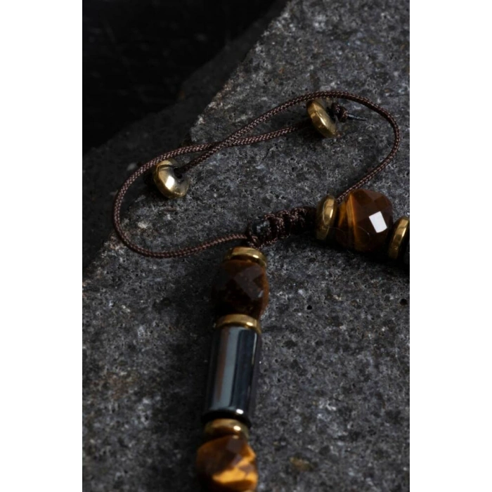 Sertifikalı Kaplan Gözü ve Hematit Doğal Taş Bileklik