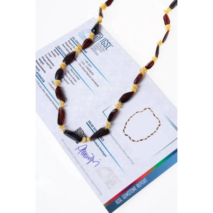 Sertifikalı Kehribar Kolye 4 (S.K:309)