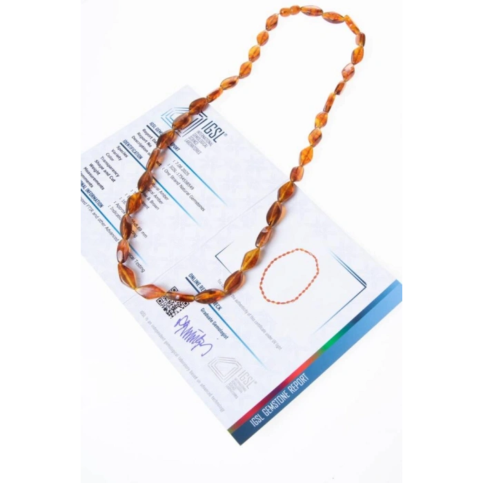 Sertifikalı Kehribar Kolye 6 (S.K:311)