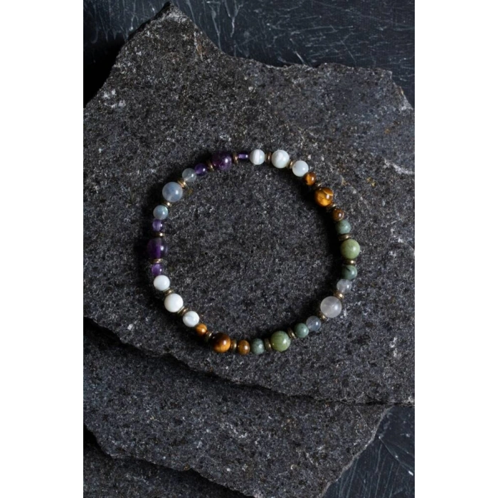 Sertifikalı Kova Burcu Doğal Taş Bileklik (SK:254)