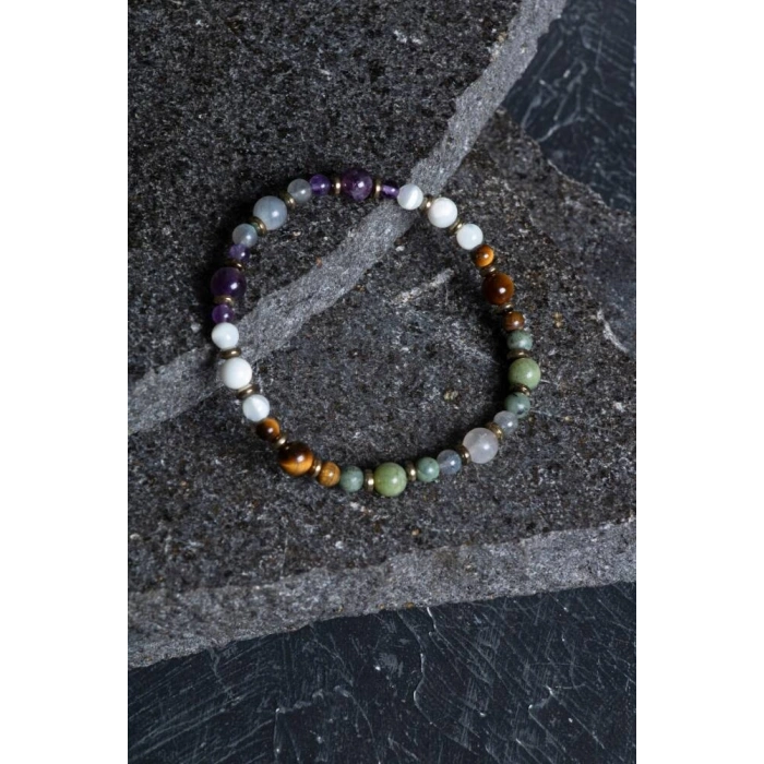 Sertifikalı Kova Burcu Doğal Taş Bileklik (SK:254)