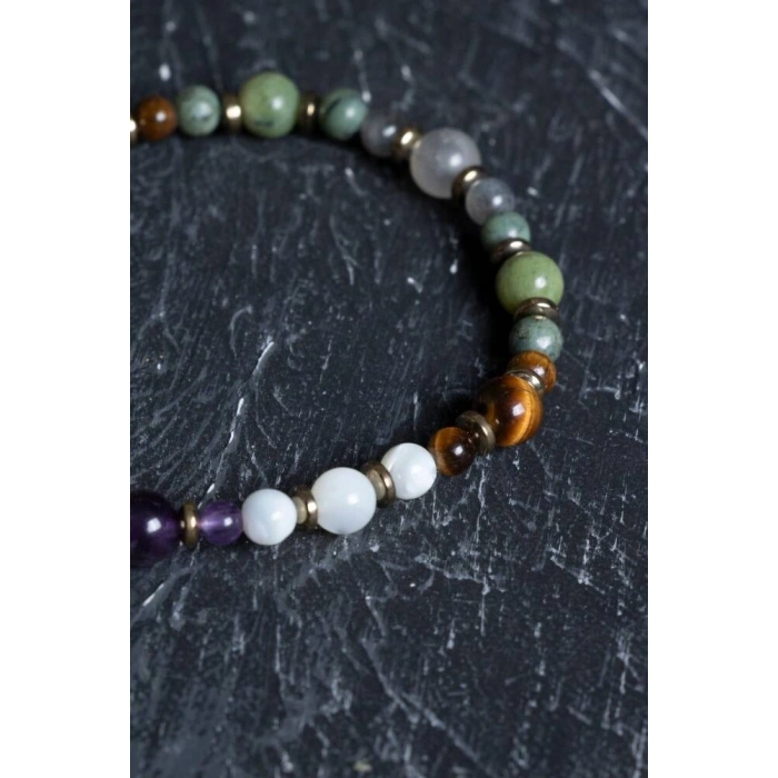 Sertifikalı Kova Burcu Doğal Taş Bileklik (SK:254)