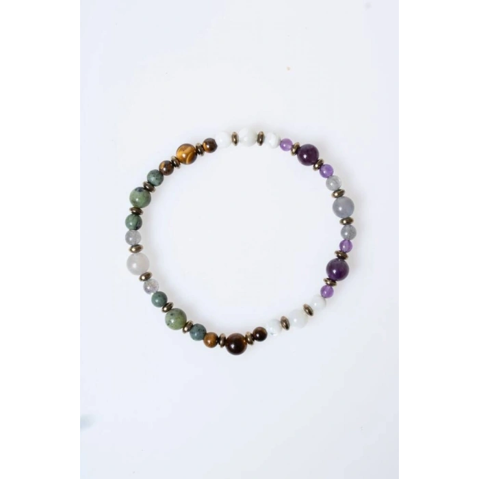 Sertifikalı Kova Burcu Doğal Taş Bileklik (SK:254)