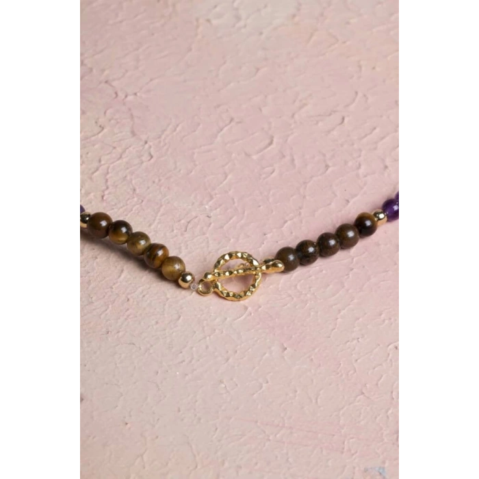 Sertifikalı Kova Burcu Doğal Taş Kolye