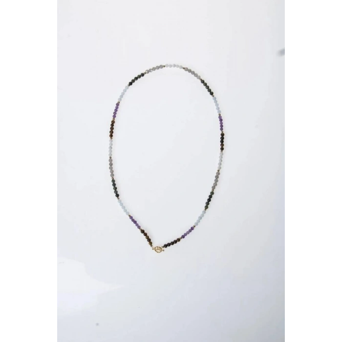 Sertifikalı Kova Burcu Doğal Taş Kolye