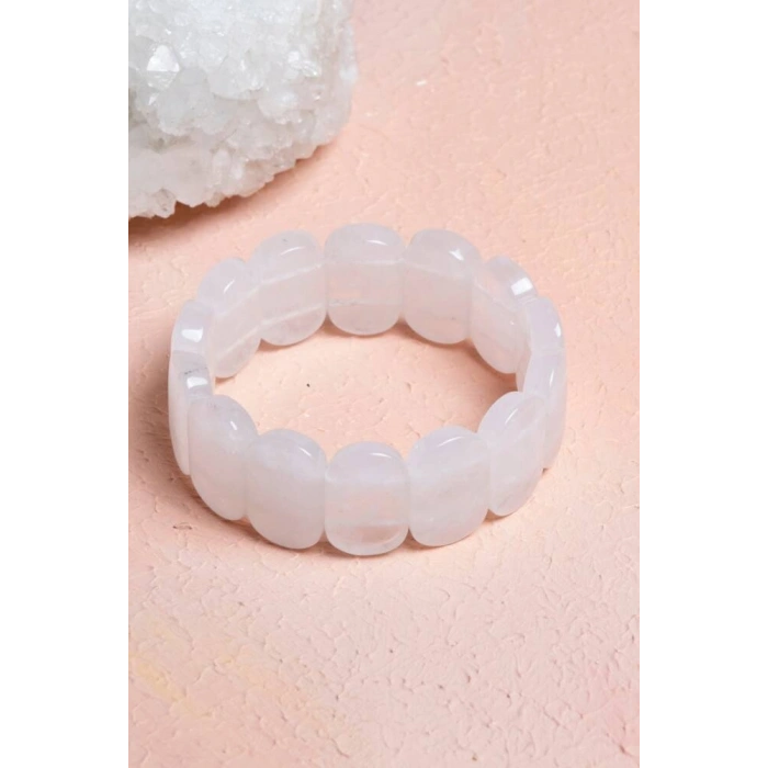 Sertifikalı Kristal Kuvars Geniş Kesim Doğal Taş Bileklik