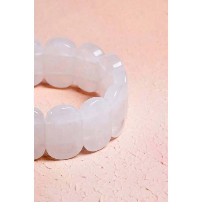 Sertifikalı Kristal Kuvars Geniş Kesim Doğal Taş Bileklik