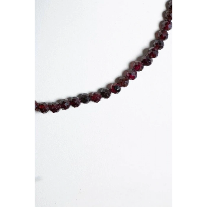 Sertifikalı Lal Fasetli Doğal Taş Kolye