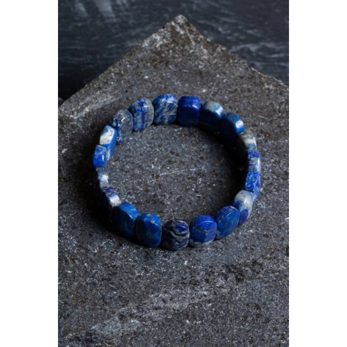 Sertifikalı Lapis Lazuli Geniş Kesim Doğal Taş Bileklik