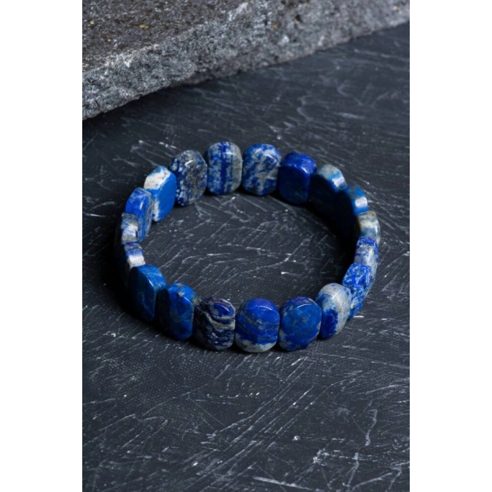 Sertifikalı Lapis Lazuli Geniş Kesim Doğal Taş Bileklik