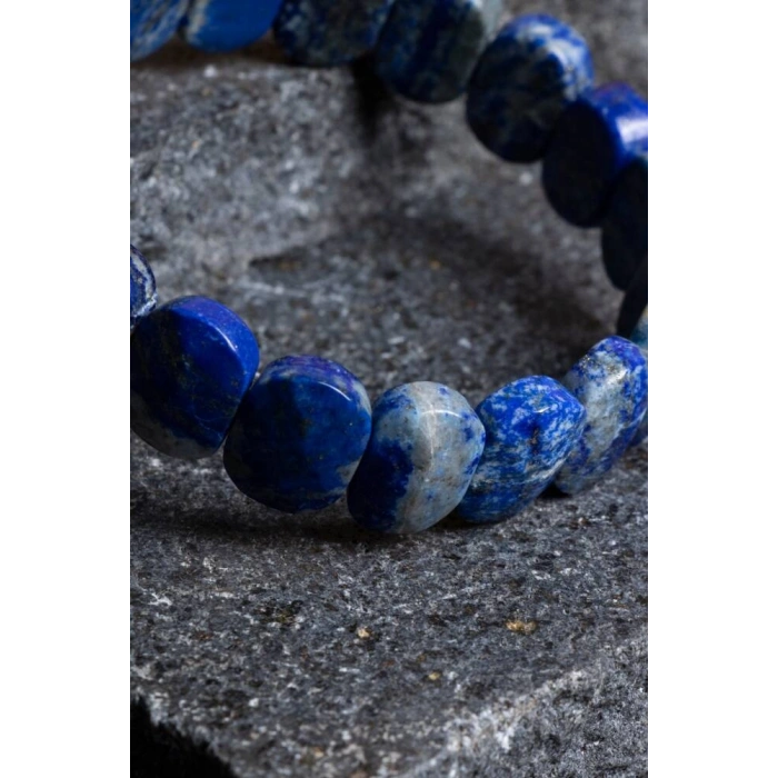 Sertifikalı Lapis Lazuli Geniş Kesim Doğal Taş Bileklik