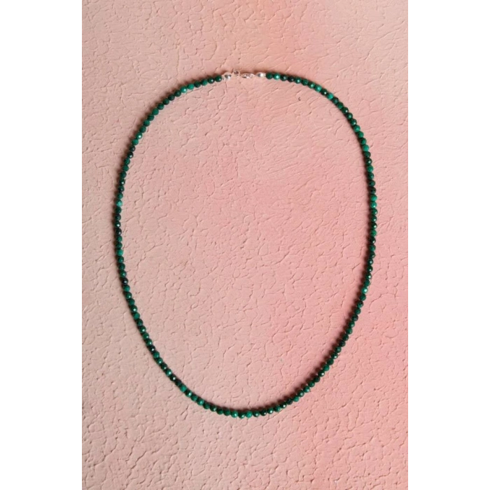 Sertifikalı Malahit Doğal Taş Kolye (SK:353)