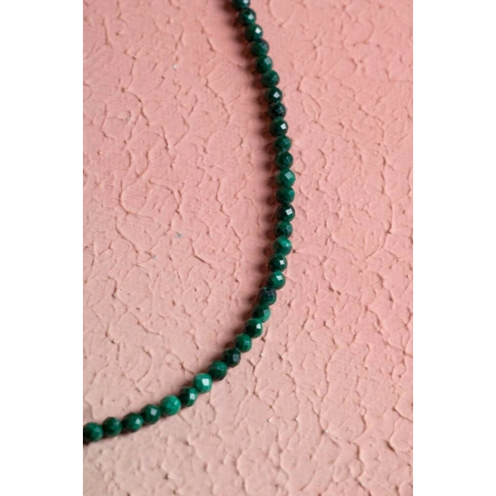 Sertifikalı Malahit Doğal Taş Kolye (SK:353)