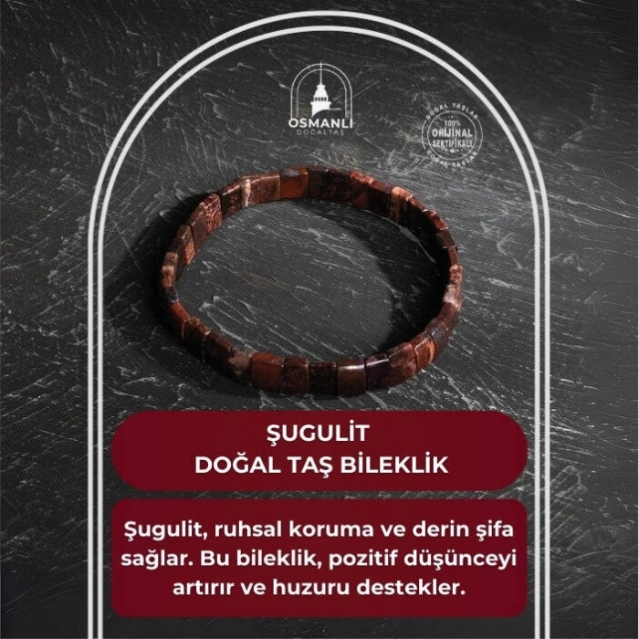 Sertifikalı Orijinal Şugulit Doğal Taş Bileklik