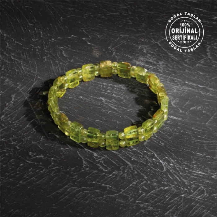 Sertifikalı Orijinal Zebercet Geniş Kesim Doğal Taş Bileklik