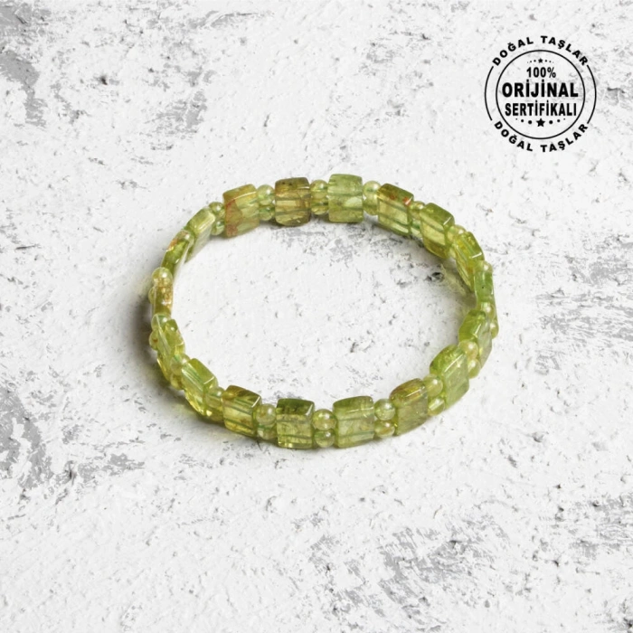 Sertifikalı Orijinal Zebercet Geniş Kesim Doğal Taş Bileklik