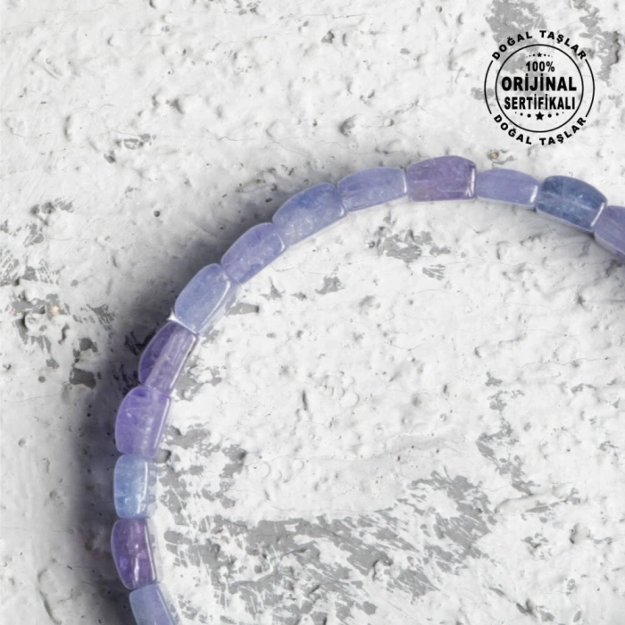 Sertifikalı Osmanlı Tanzanit Taş Bileklik – Geniş Kesim Doğal Enerji