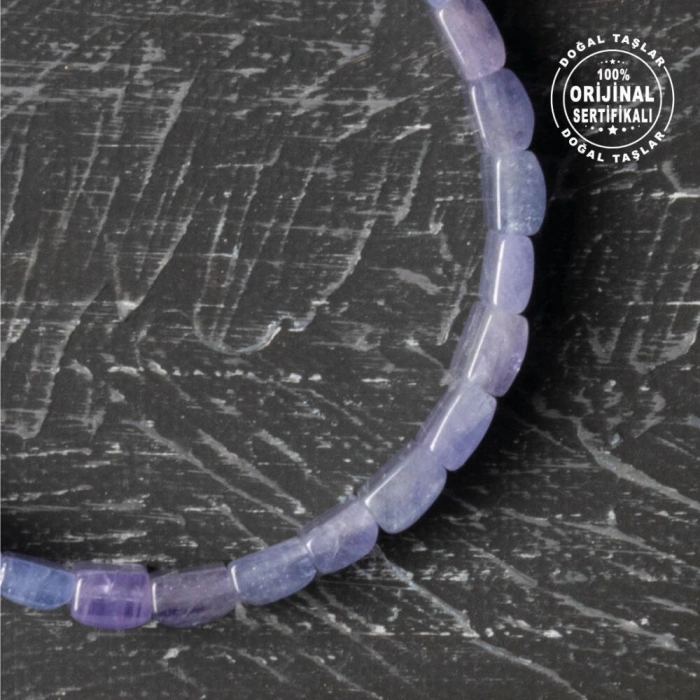 Sertifikalı Osmanlı Tanzanit Taş Bileklik – Geniş Kesim Doğal Enerji