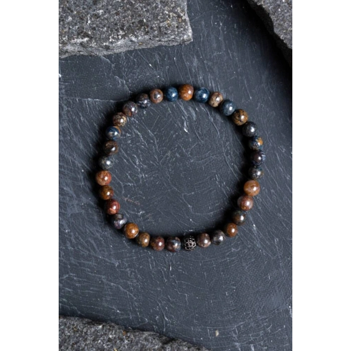 Sertifikalı Pitersit Doğal Taş Bileklik 6 mm (SK:202)