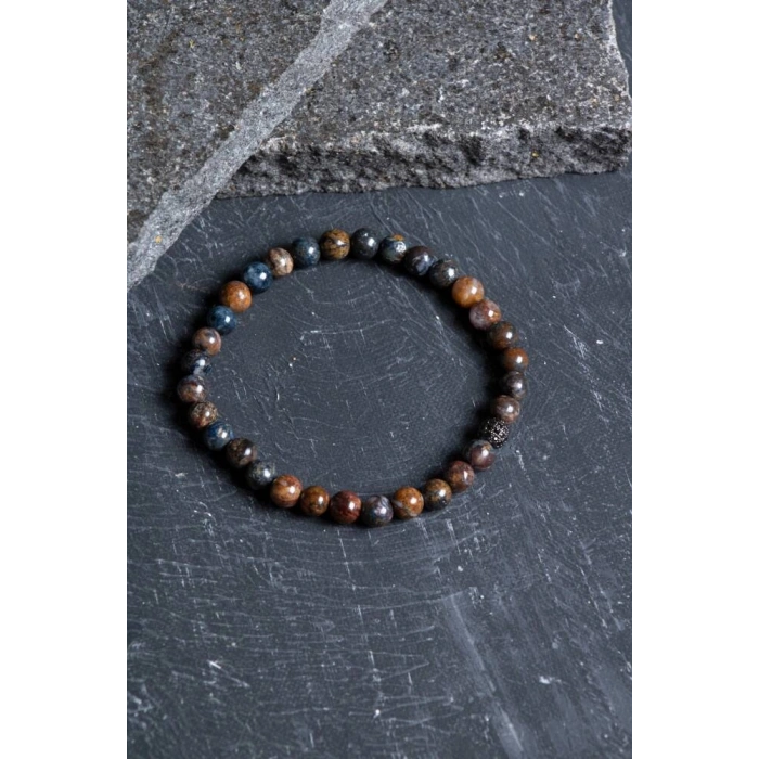 Sertifikalı Pitersit Doğal Taş Bileklik 6 mm (SK:202)