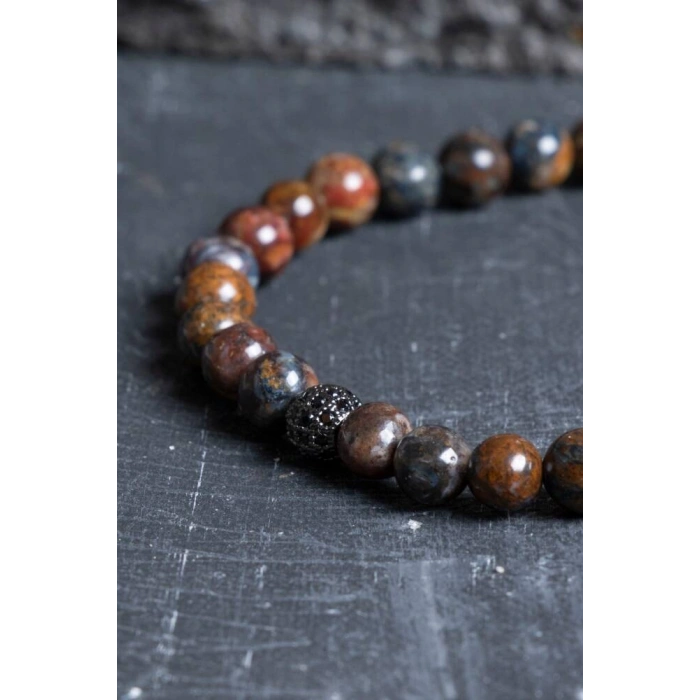 Sertifikalı Pitersit Doğal Taş Bileklik 6 mm (SK:202)