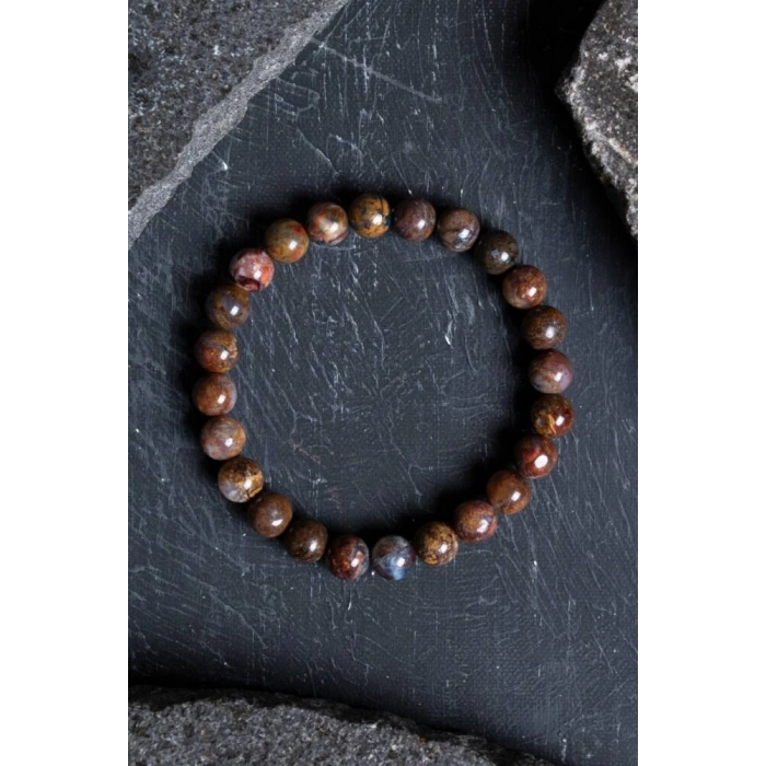 Sertifikalı Pitersit Doğal Taş Bileklik-8 mm (SK:200)