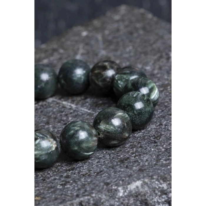 Sertifikalı Serpantin Doğal Taş Bileklik