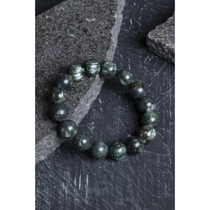 Sertifikalı Serpantin Doğal Taş Bileklik